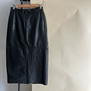 Vintage Leather Skirt (Sized 26.5" Waist)